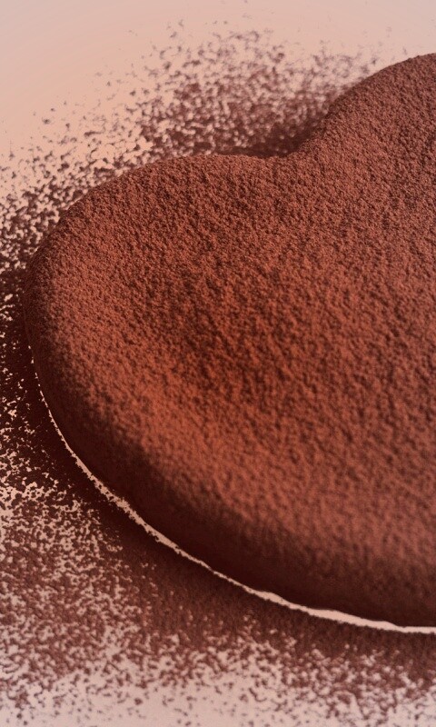 Шоколадное сердце обои