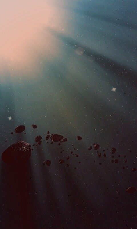 Пояс астероидов вблизи планеты обои