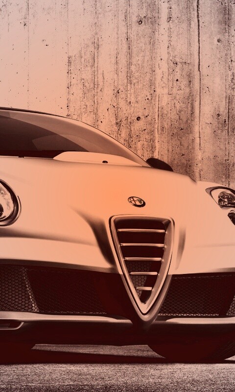 Alfa-Romeo вид спереди обои