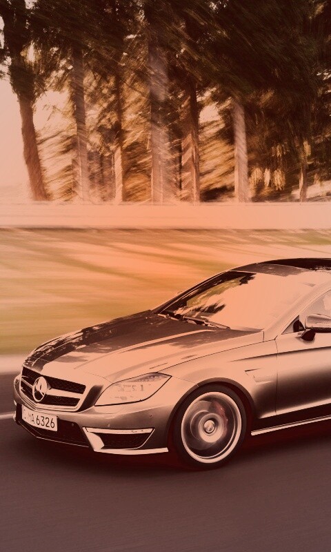 Мерседес в движении обои