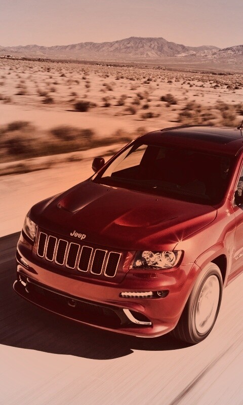 Красный Jeep обои