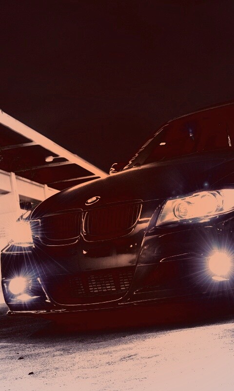 Чёрный БМВ обои