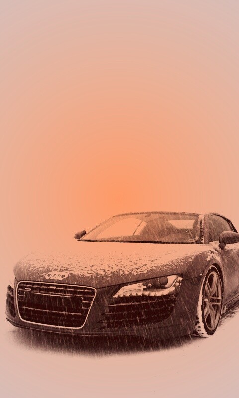 Audi R8 зимой обои