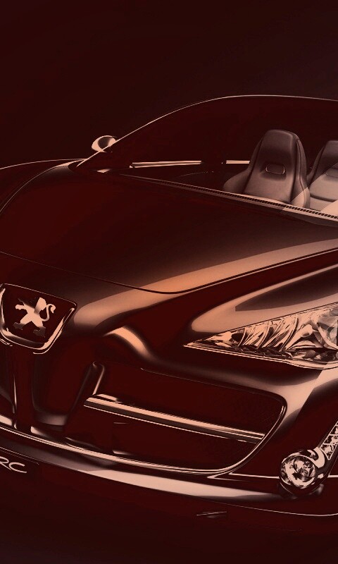 Чёрный Пежо обои