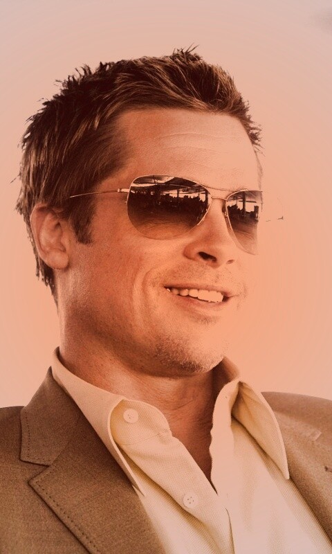 Брэд Питт в очках обои