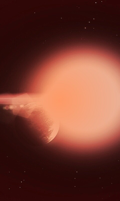 Планета на фоне звезды обои