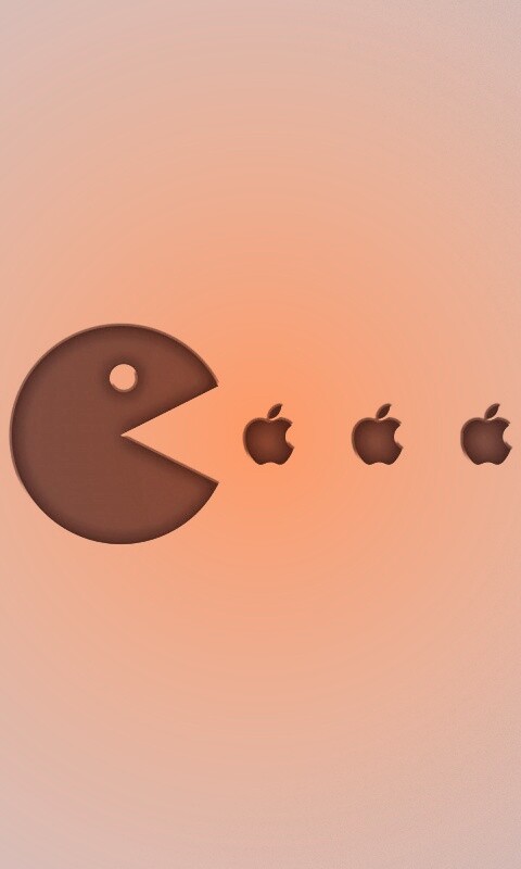 Пэкмен против Apple обои