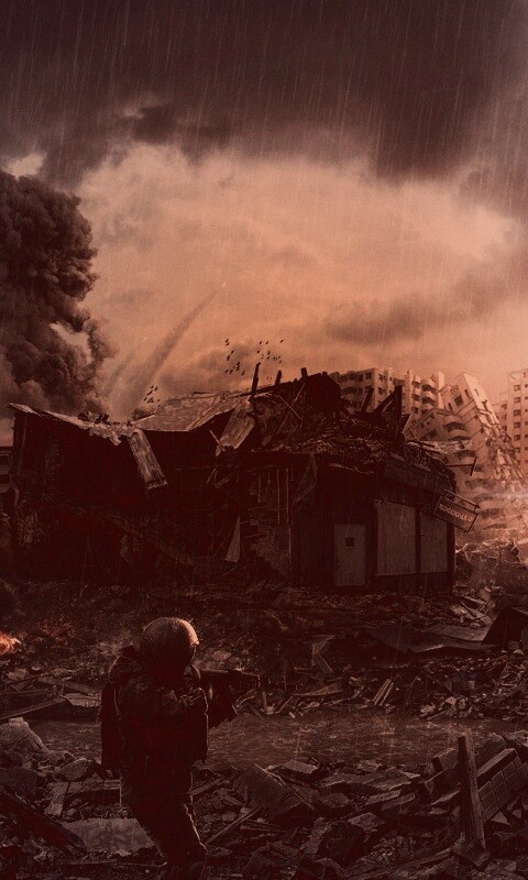 Город после войны обои