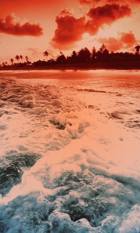 Огненный пляж обои