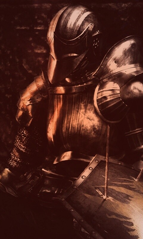 Поверженный рыцарь в доспехах обои