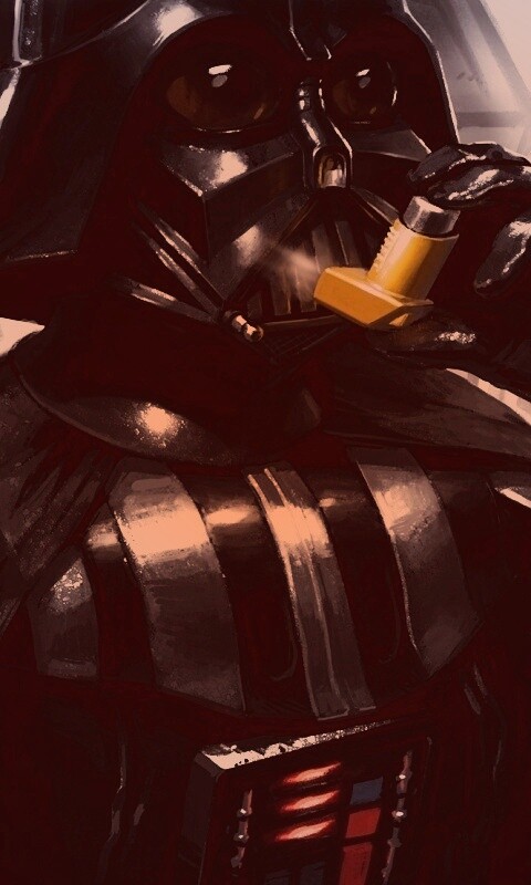 Дарт Вейдер с ингалятором обои