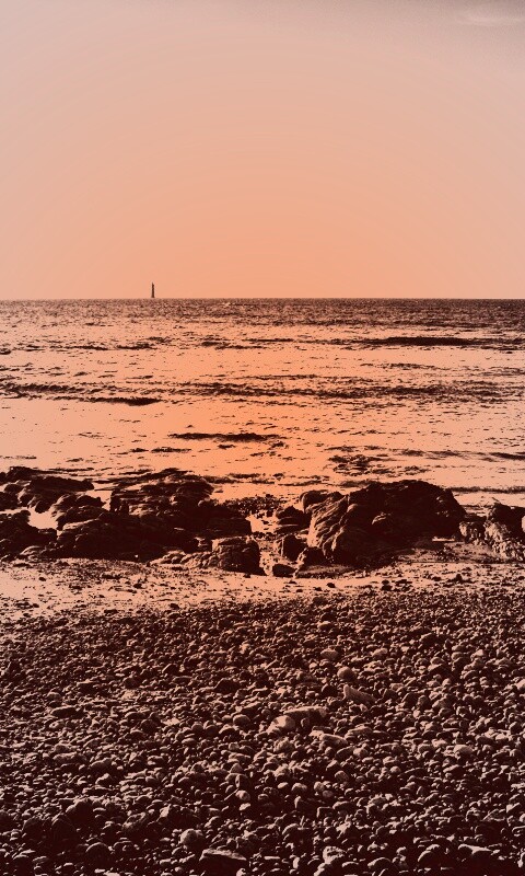 Чёрно-белое фото побережья обои