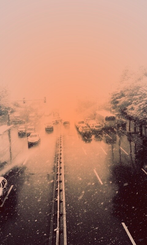 Снегопад в токио обои