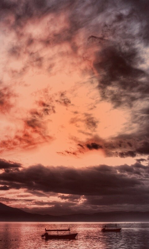 Мексика: лодки на озере обои