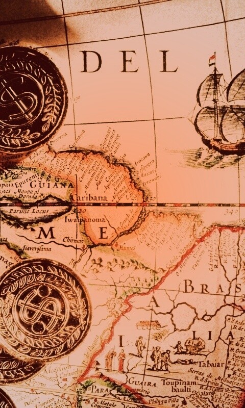 Деньги и карта сокровищ обои