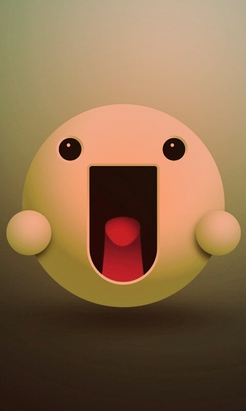 Веселый зеленый смайлик обои