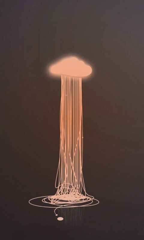 Тучка изливается нитями обои