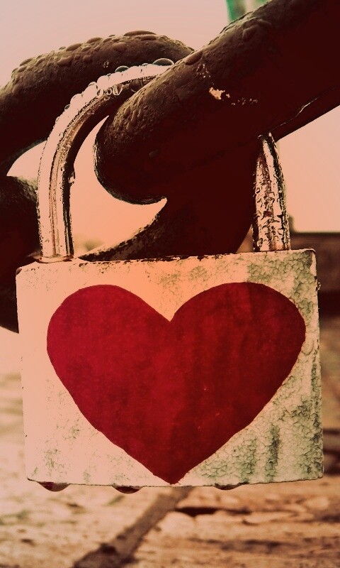 Замочек для влюбленных обои