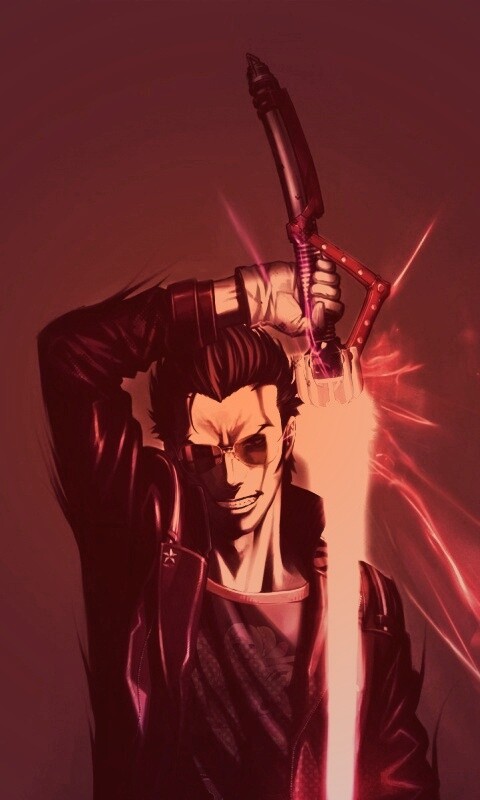 Мужик с зверским световым мечом обои