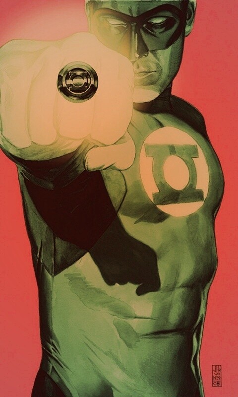 Зелёный фонарь рисунок обои