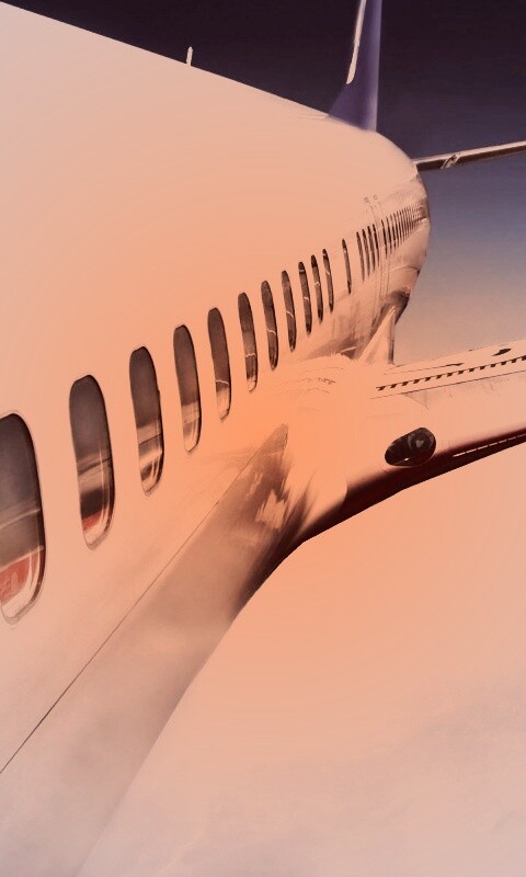 Вид на борт самолёта обои