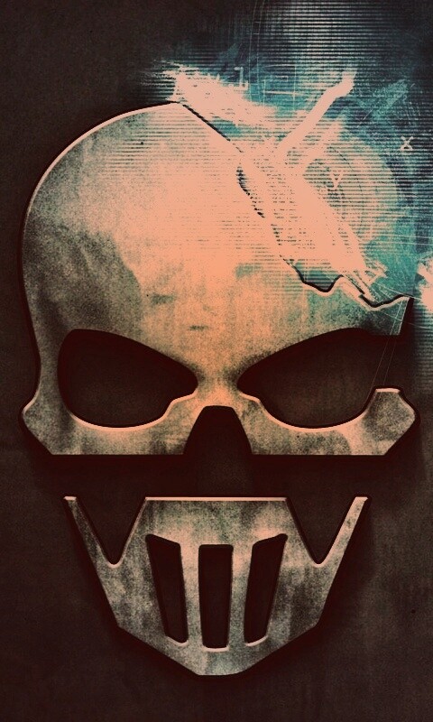 Контур стального черепа обои