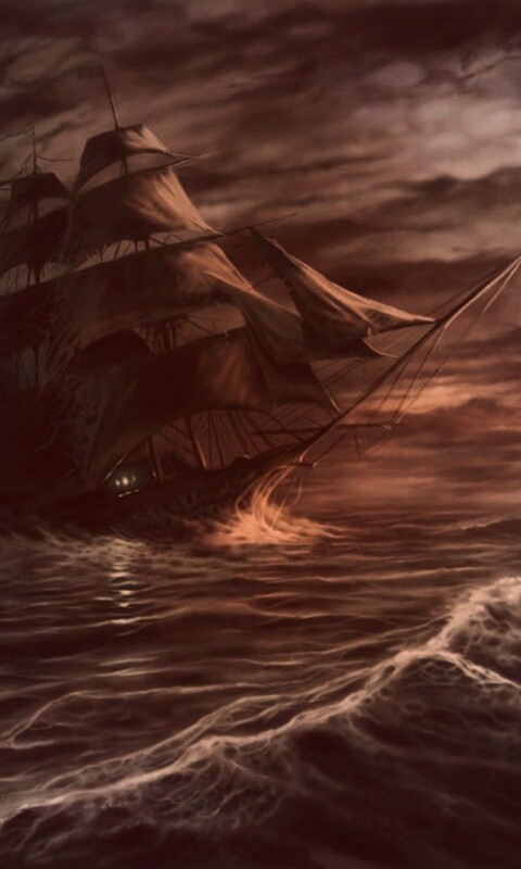 Корабль призрак поднимается со дна обои