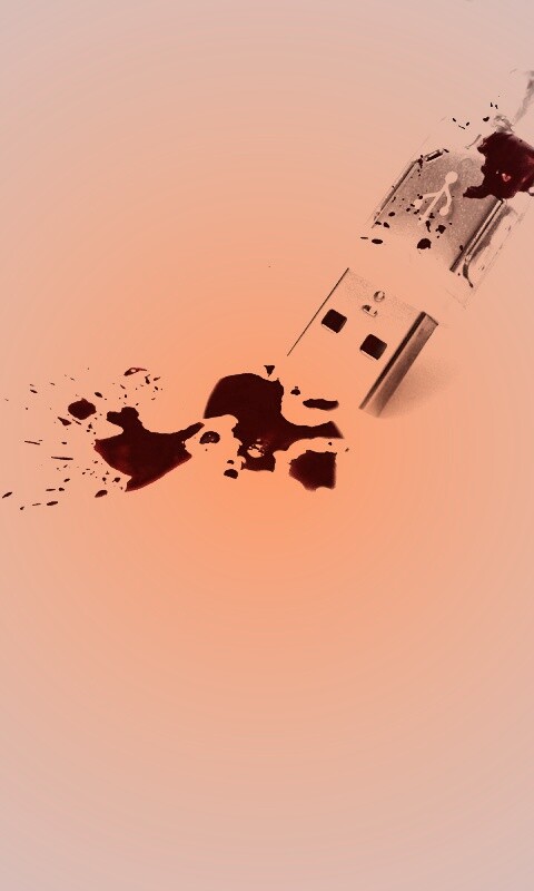 Кровавый usb обои