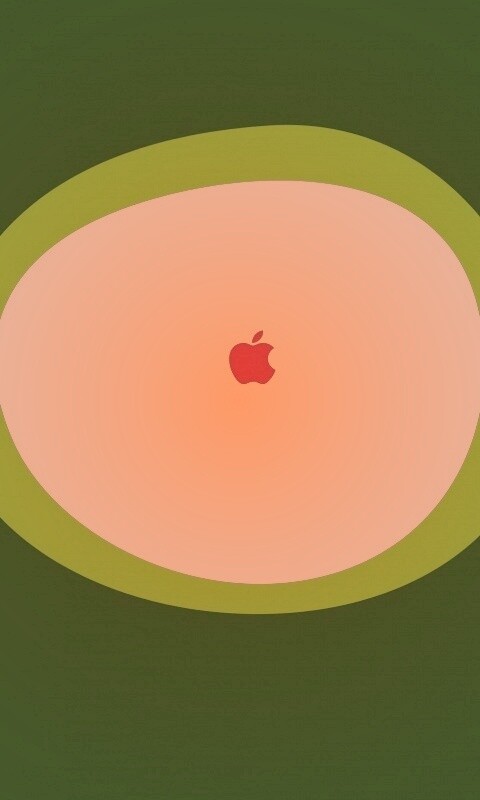 Apple в белом круге обои