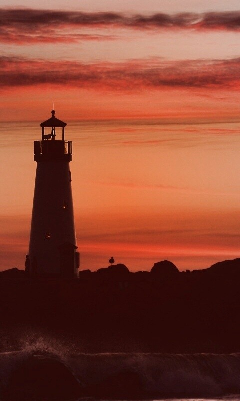 Вечерний маяк обои