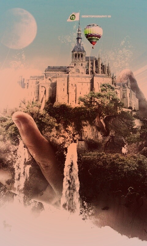 Замок в руке обои