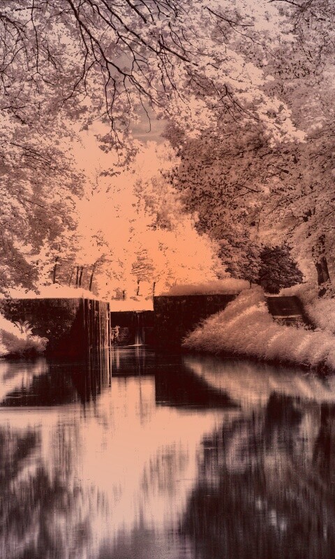 Замёрзжий канал обои