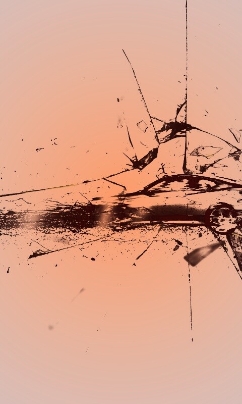 Летящие осколки обои