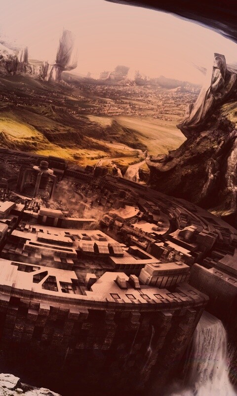 Город в скалах обои