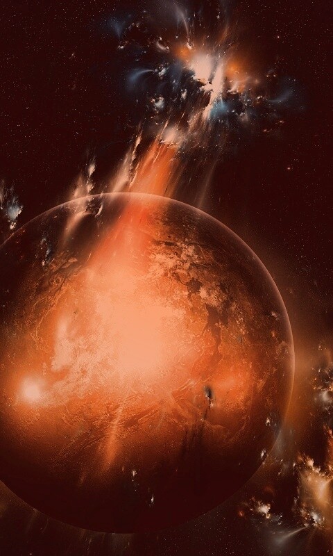 Планета в огнях обои