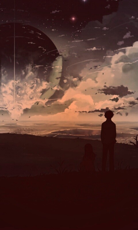 Кадр из творения Макото Синкая обои