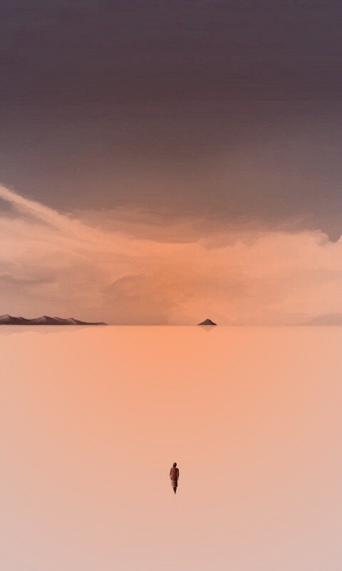 Человек и пустошь обои