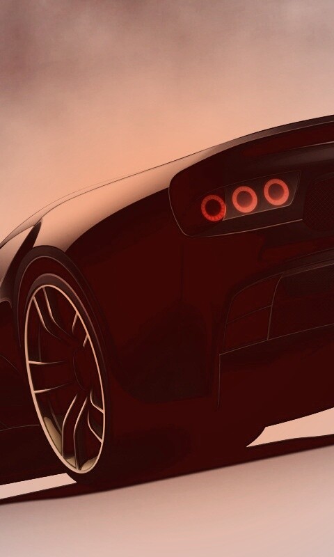 Красивый чёрный спорткар обои