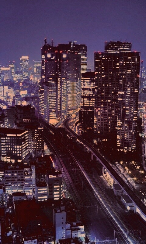 Ночной город обои