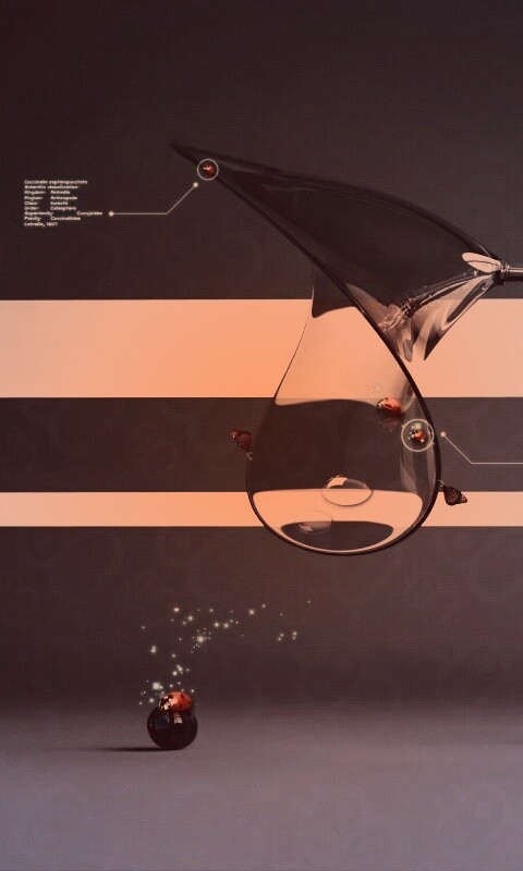 Футуристическая стеклянная лампа обои