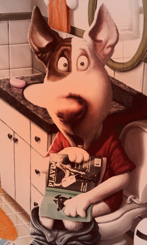 Мастурбирующий пес спалился обои