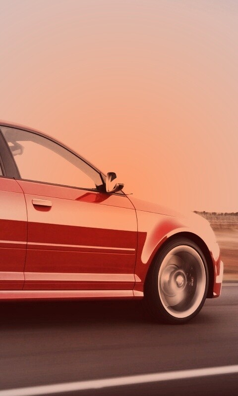 Фотосессия Audi RS3 во время движения обои