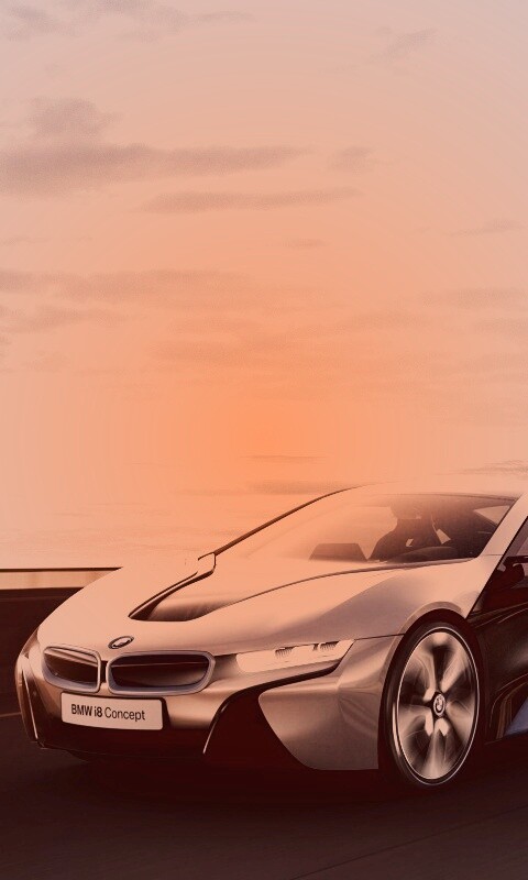 Концепт БМВ на дороге обои