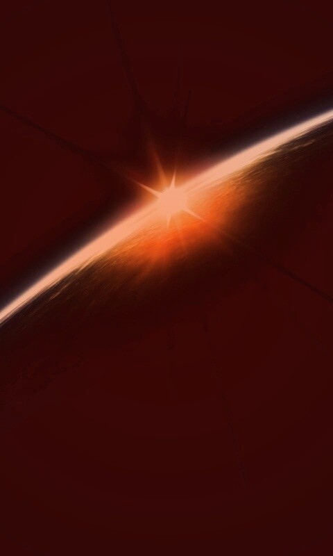 Солнце выглядывает из-за горизонта обои