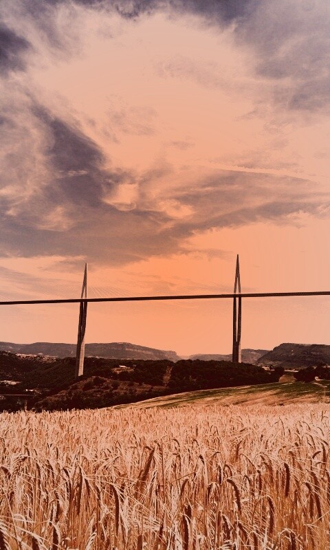 Мост над долиной обои