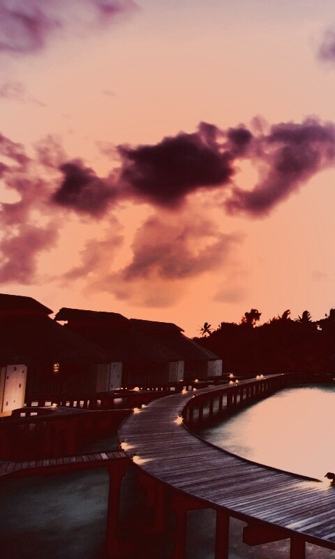 Бунгало на воде обои