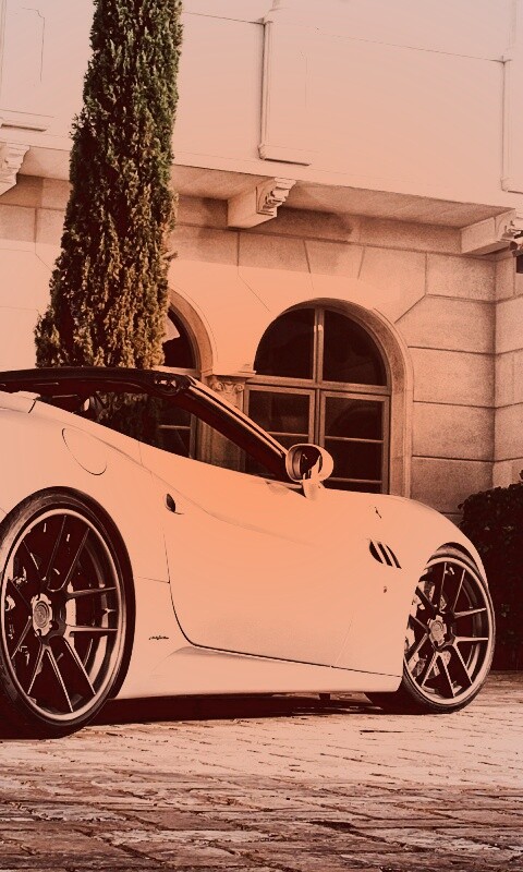 Ferarri у особняка обои