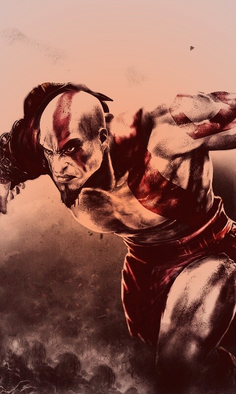 Герой игры God of War обои
