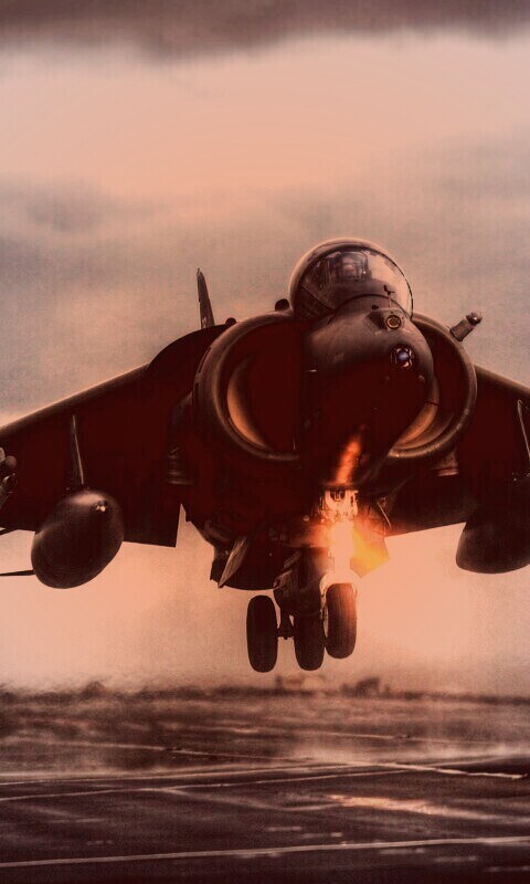 Истребитель на взлете обои