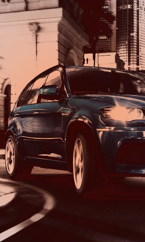 Синий кроссовер BMW обои